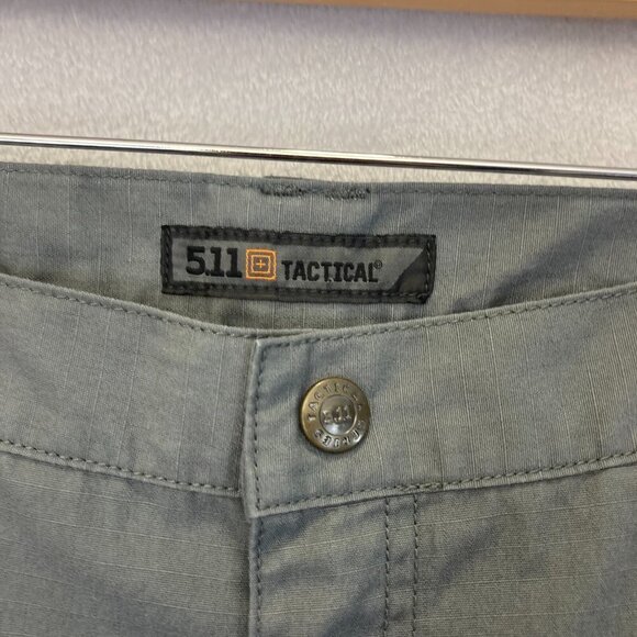 5.11 Tactical Men's Cargo Pants 38x30 Gray Flex Elastic Pockets Ripstop 210622 - Picture 7 of 16